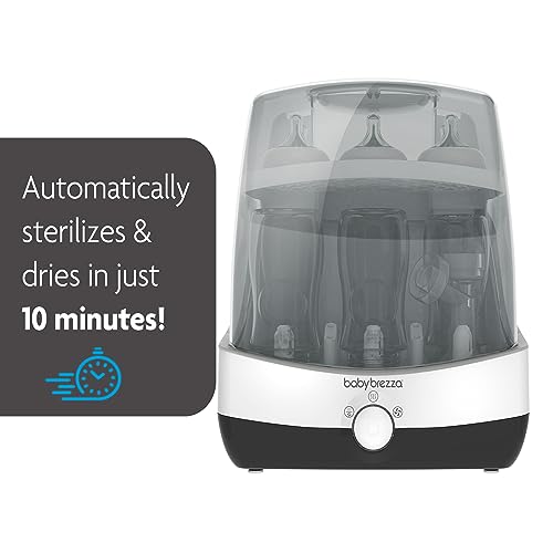 Baby Brezza Superfast Bottle Sterilizer & Dryer – 10 Minute Steam Clean