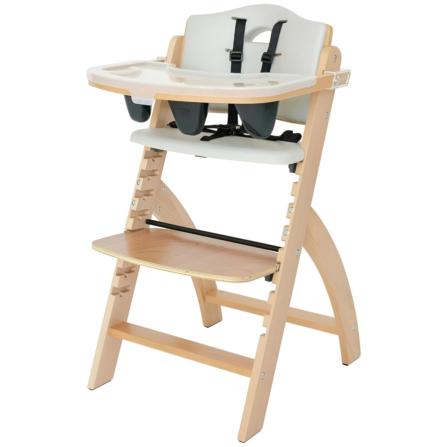 Abiie Beyond Junior Wooden High Chair – Adjustable & Convertible (Grey)