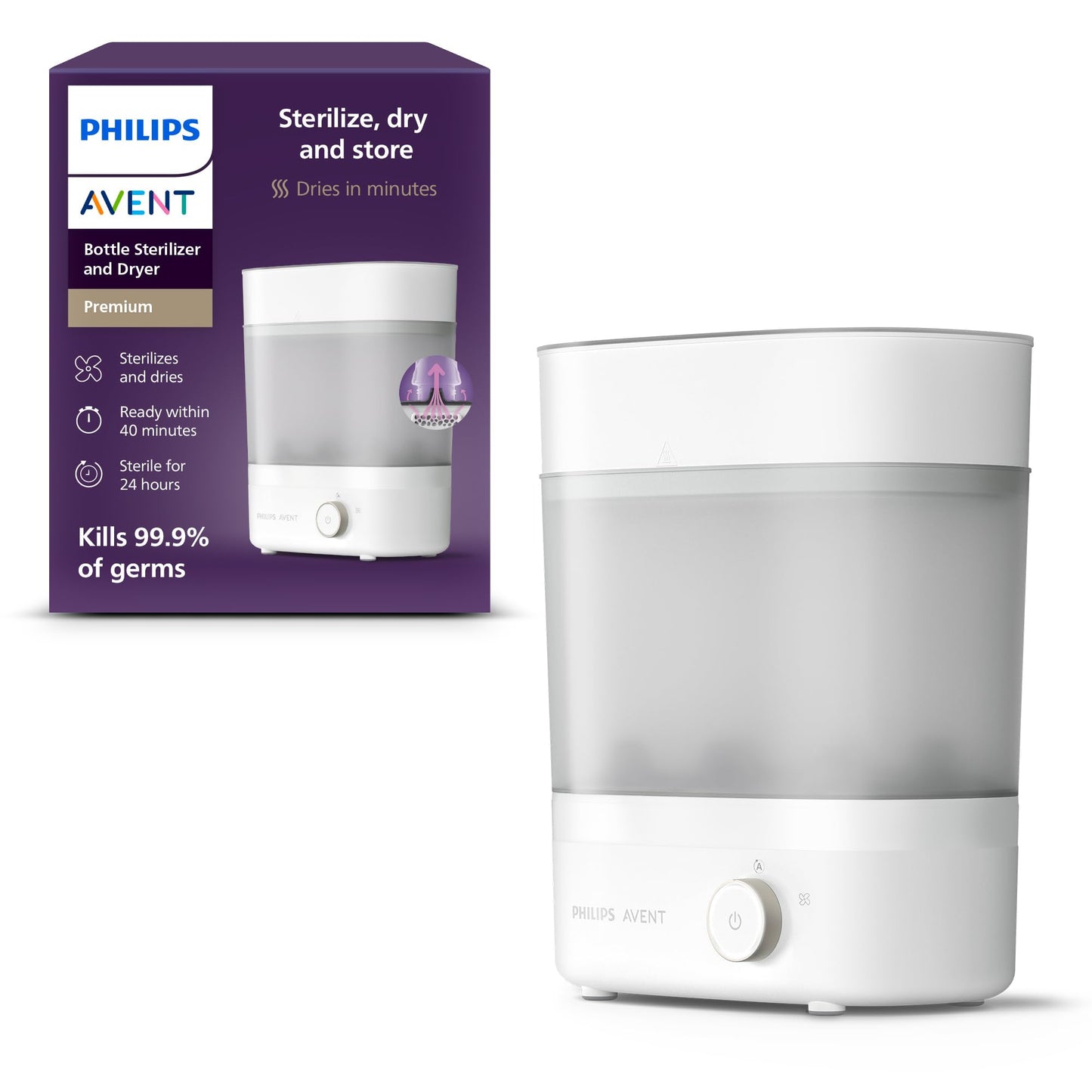 Philips Avent Premium Bottle Sterilizer & Dryer – 6 Bottle Capacity