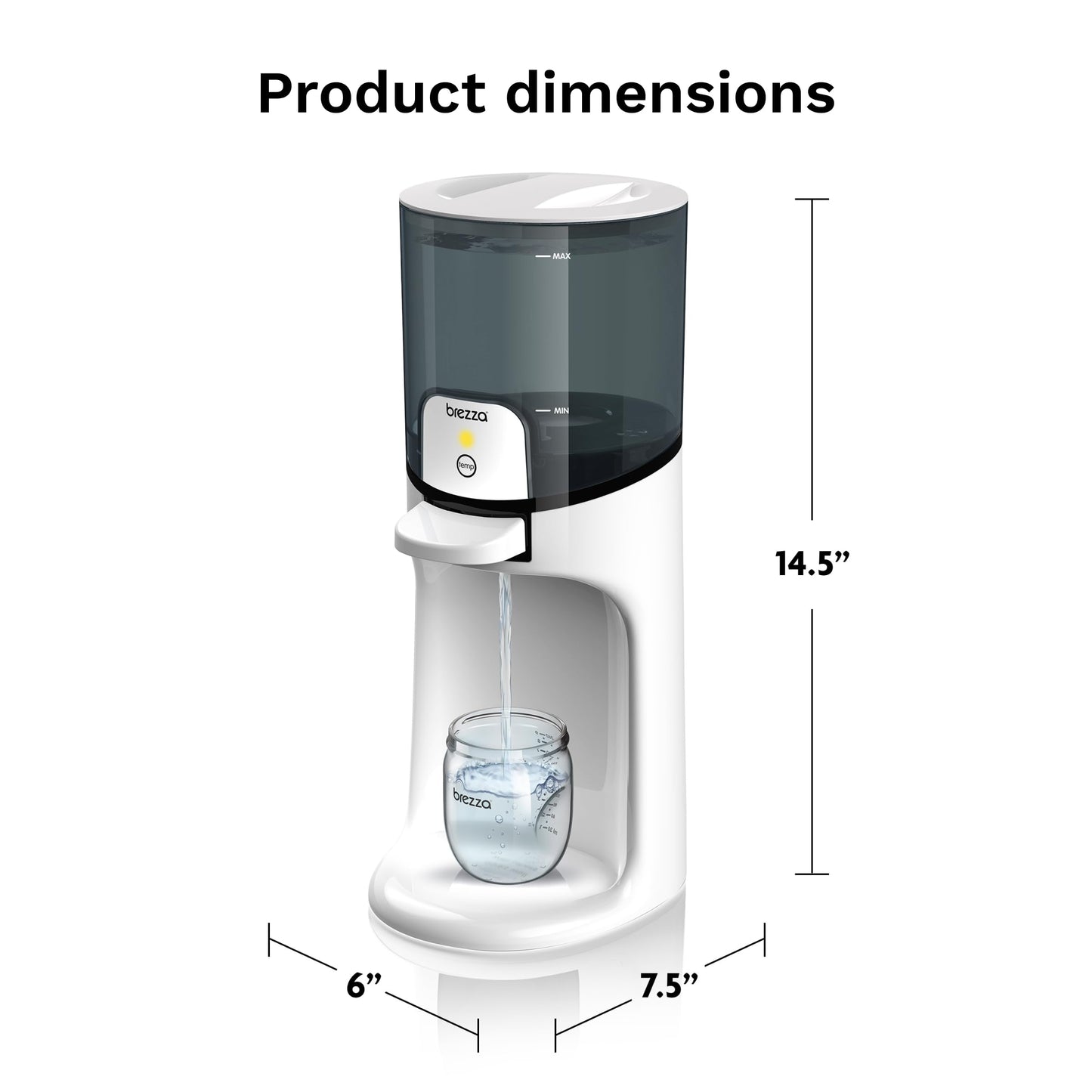 Baby Brezza Instant Bottle Water Warmer – 3 Temperature Settings