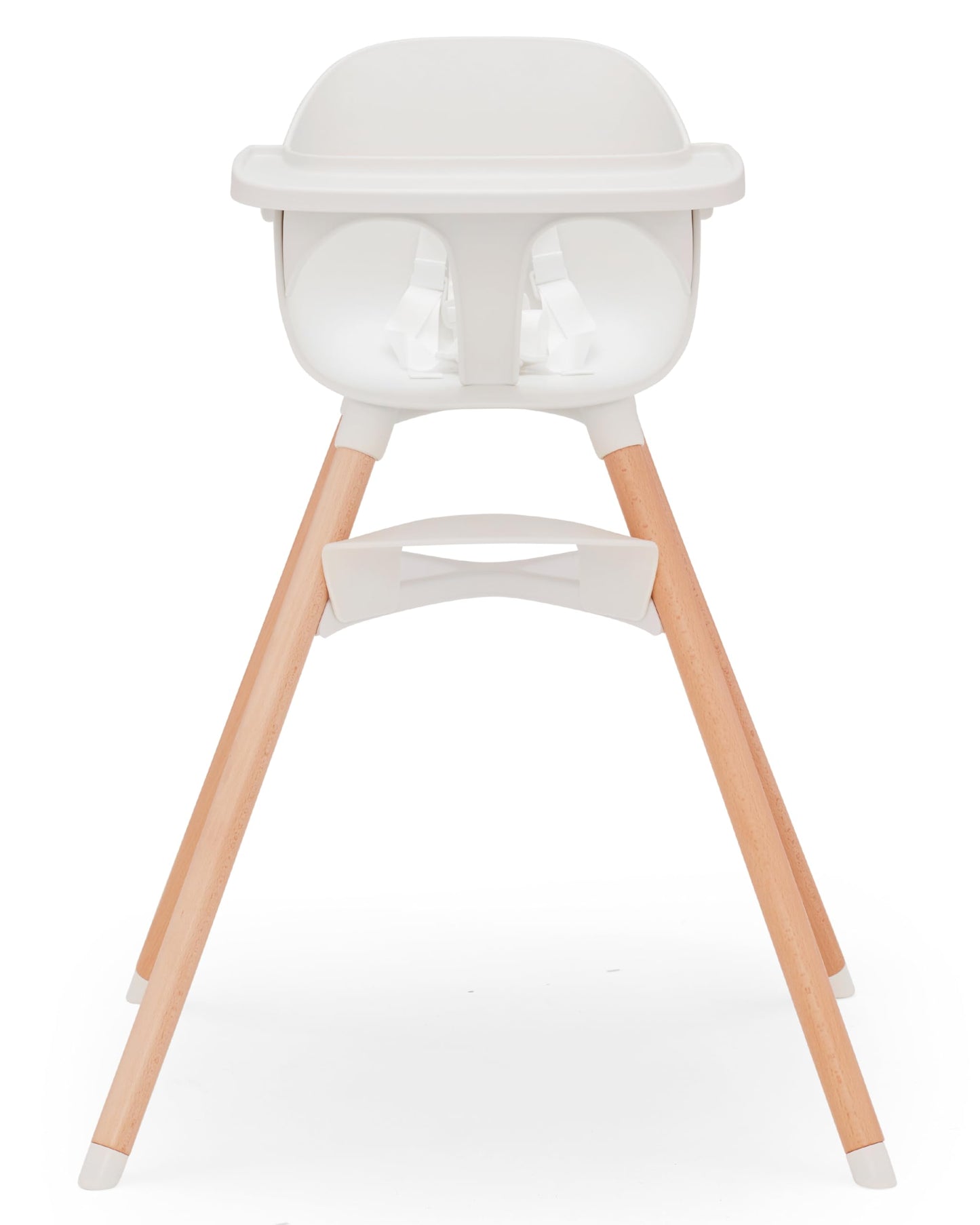 Lalo 3-in-1 Convertible Baby High Chair with Tray – Coconut White