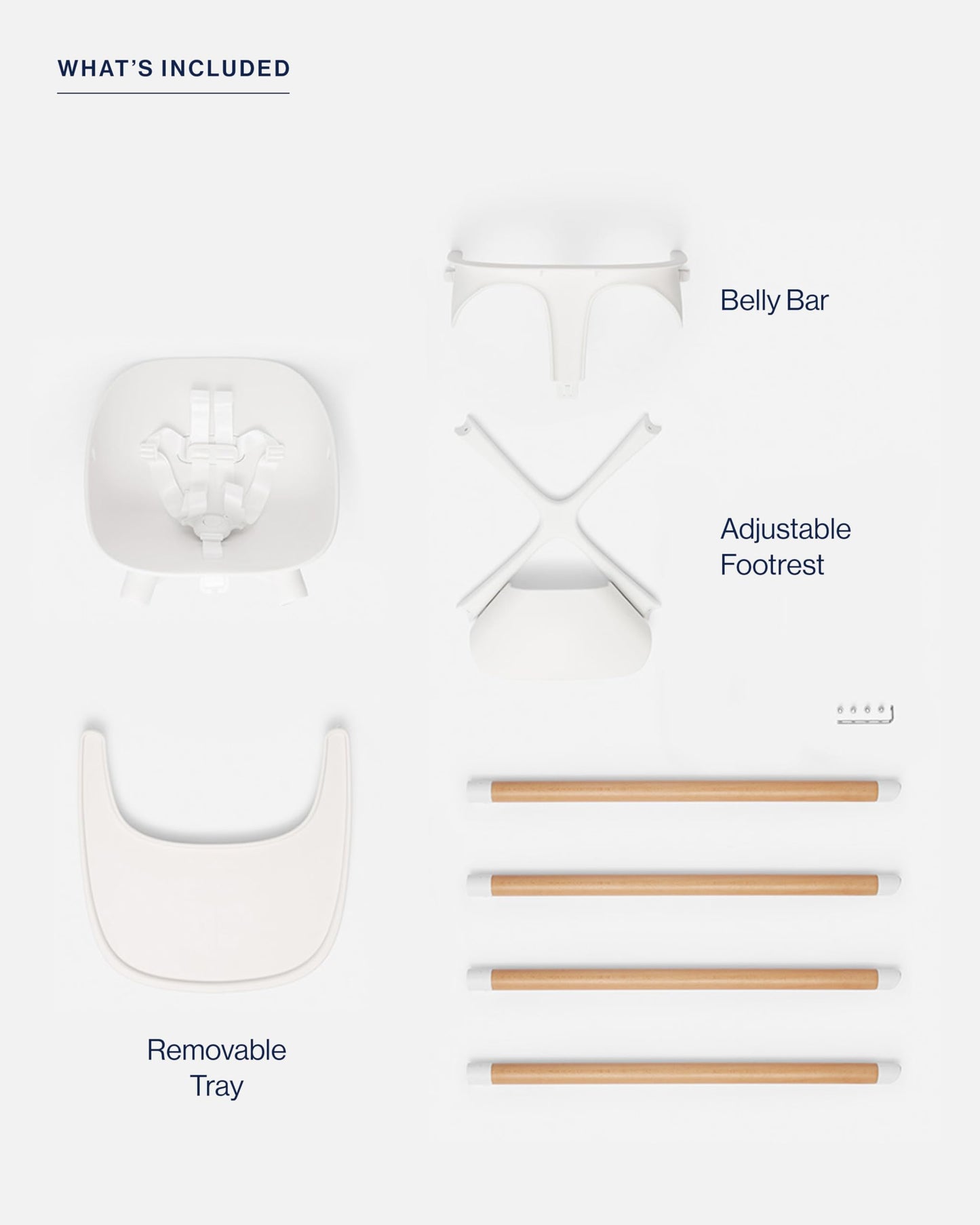 Lalo 3-in-1 Convertible Baby High Chair with Tray – Coconut White