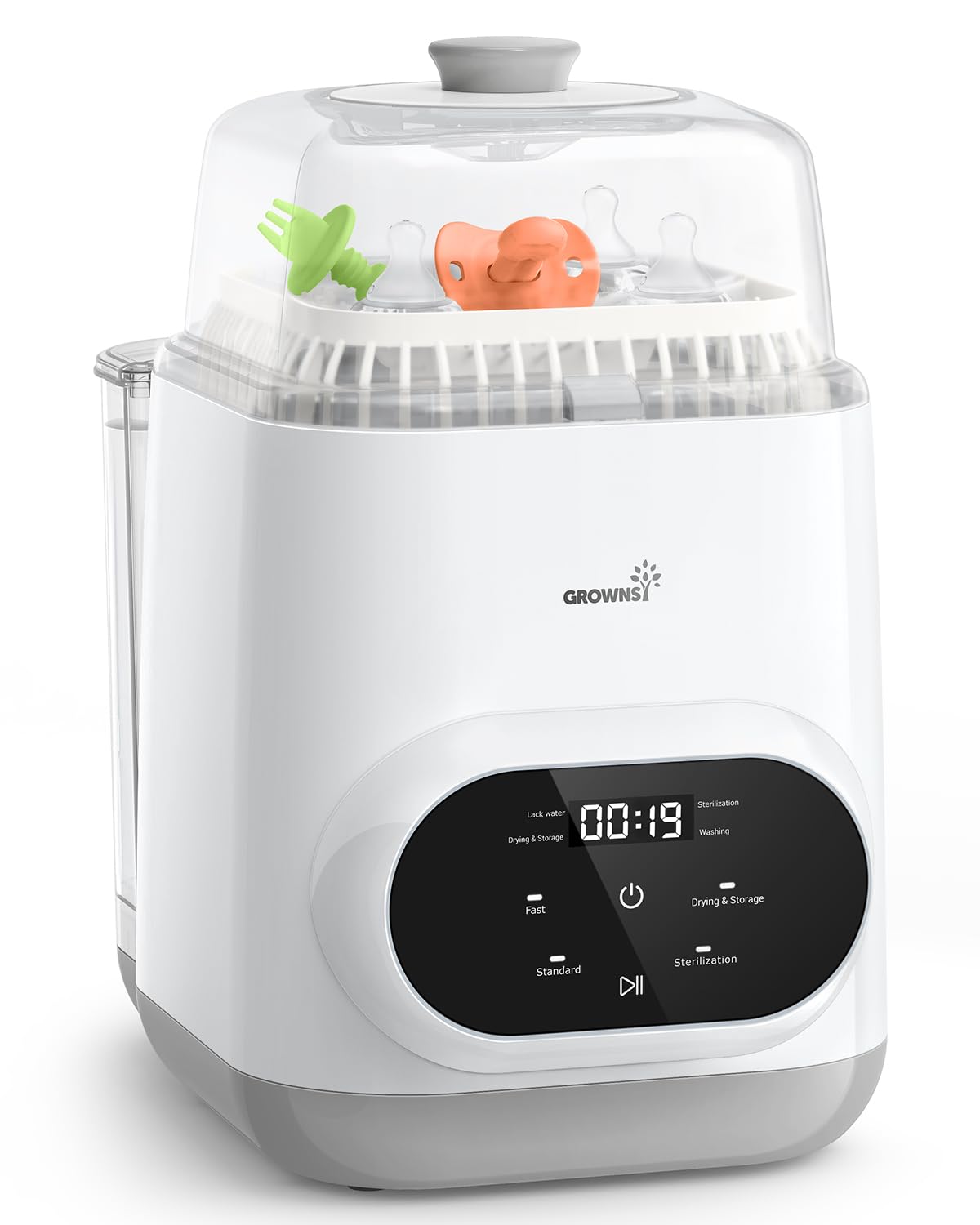 Grownsy EaseClean Bottle Washer Pro – Washer, Sterilizer & Dryer Combo