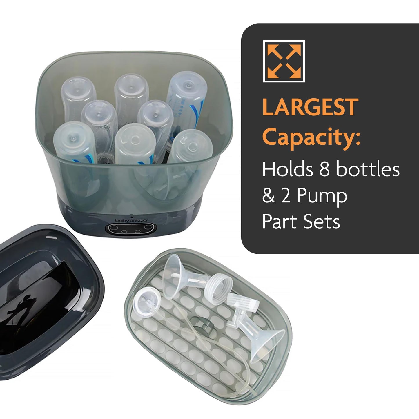 Baby Brezza Advanced Bottle Sterilizer & Dryer – Large Capacity, HEPA Filter