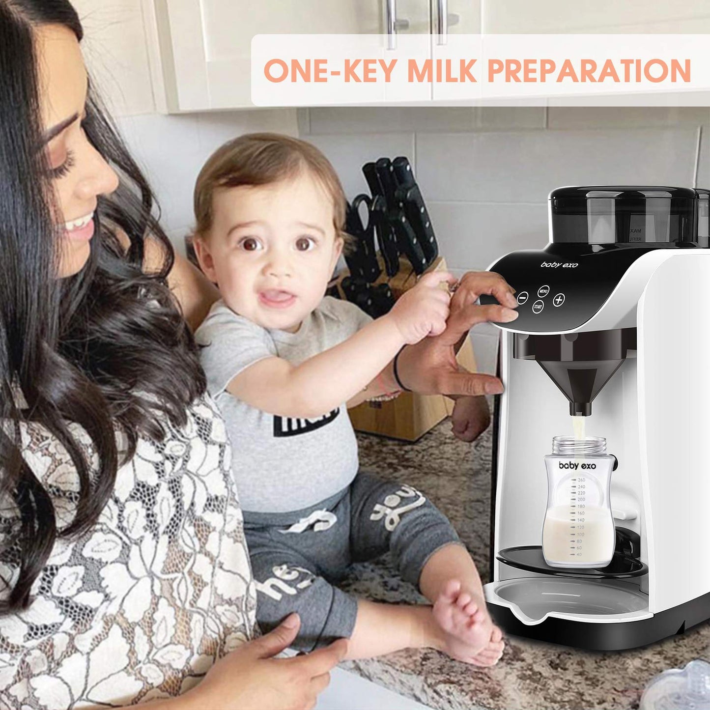 BabyEXO Automatic Formula Dispenser & Warmer – Electric Mixing Machine