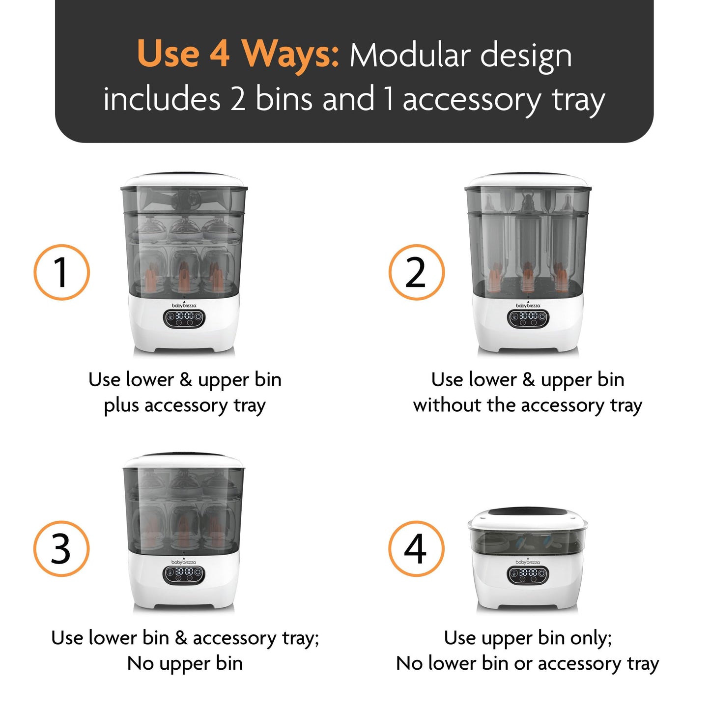 Baby Brezza Advanced Bottle Sterilizer & Dryer – Extra-Large Capacity