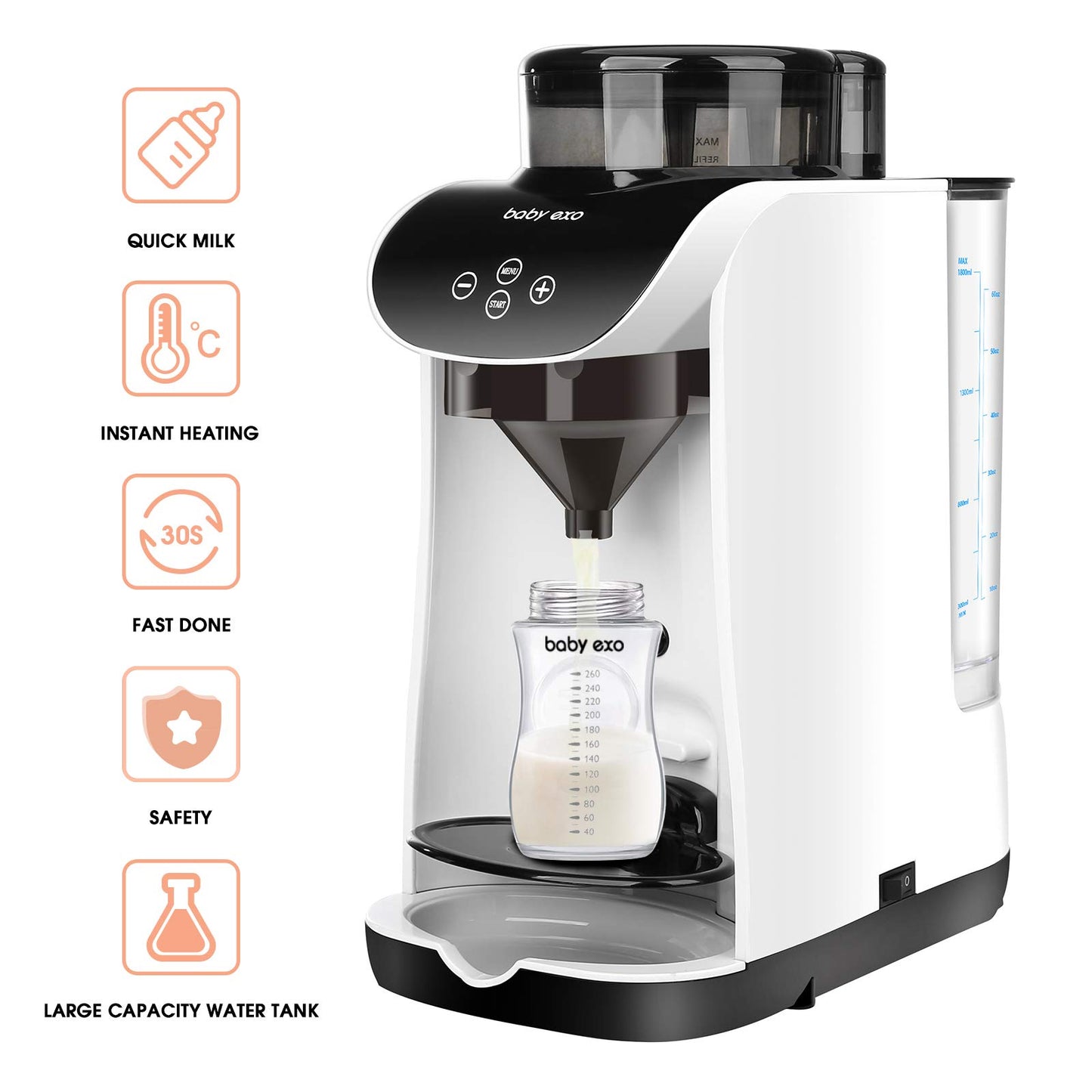 BabyEXO Automatic Formula Dispenser & Warmer – Electric Mixing Machine