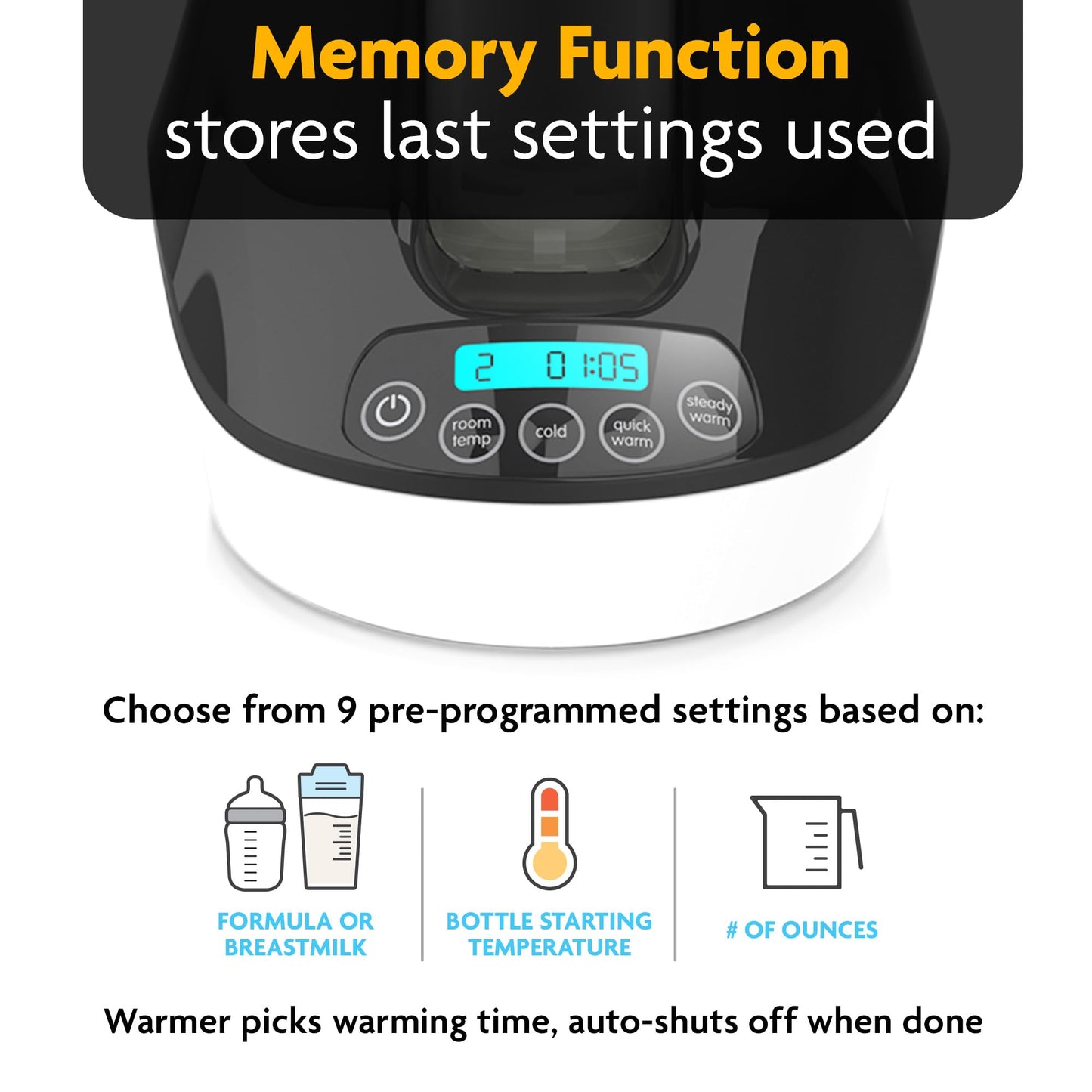 Baby Brezza Fast Baby Bottle Warmer & Breastmilk Defroster – Universal Fit