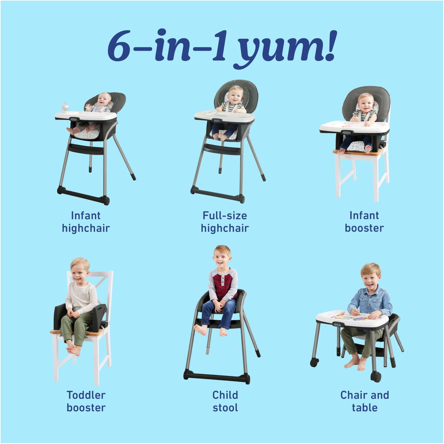 Graco Table2Table LX 6-in-1 Convertible High Chair – Arrows