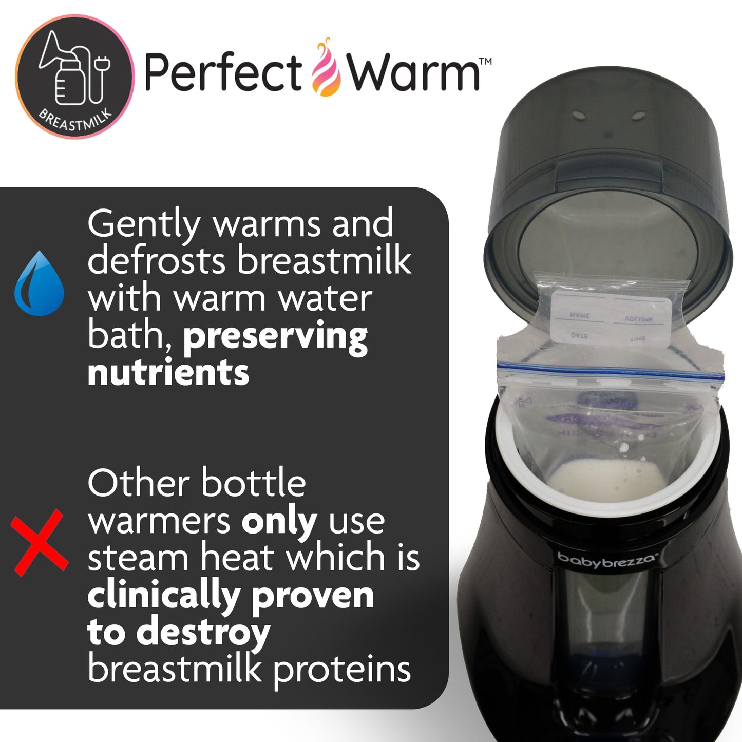 Baby Brezza Fast Baby Bottle Warmer & Breastmilk Defroster – Universal Fit