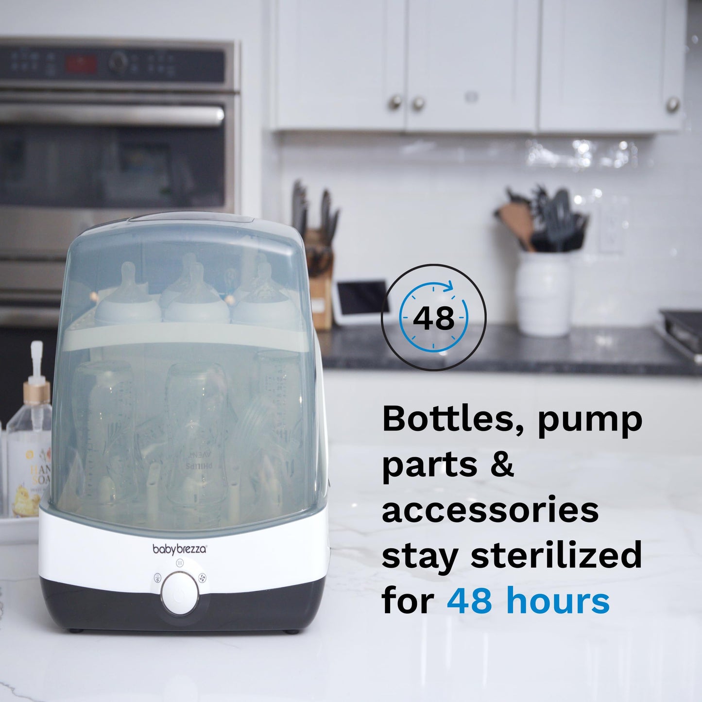 Baby Brezza Superfast Bottle Sterilizer & Dryer – 10 Minute Steam Clean