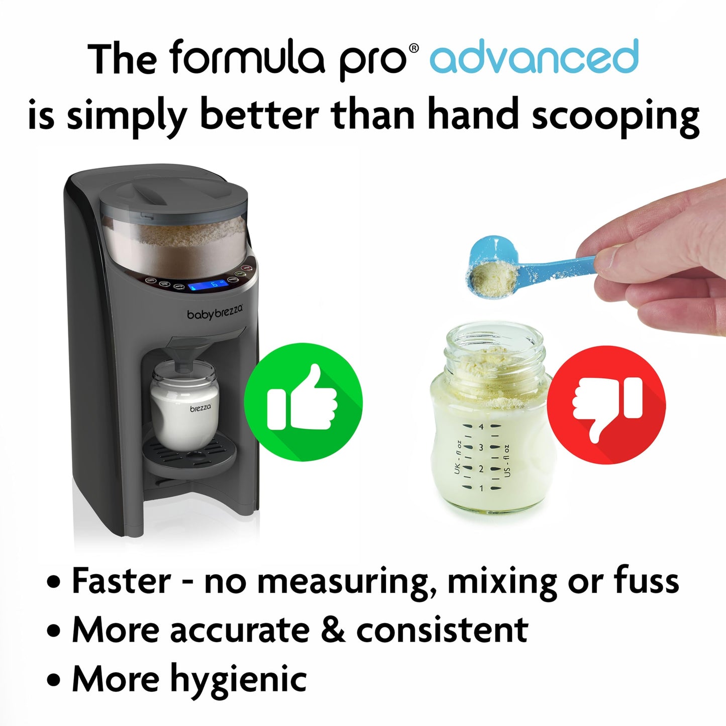 Baby Brezza Formula Pro Advanced – Automatic Formula Dispenser, Charcoal