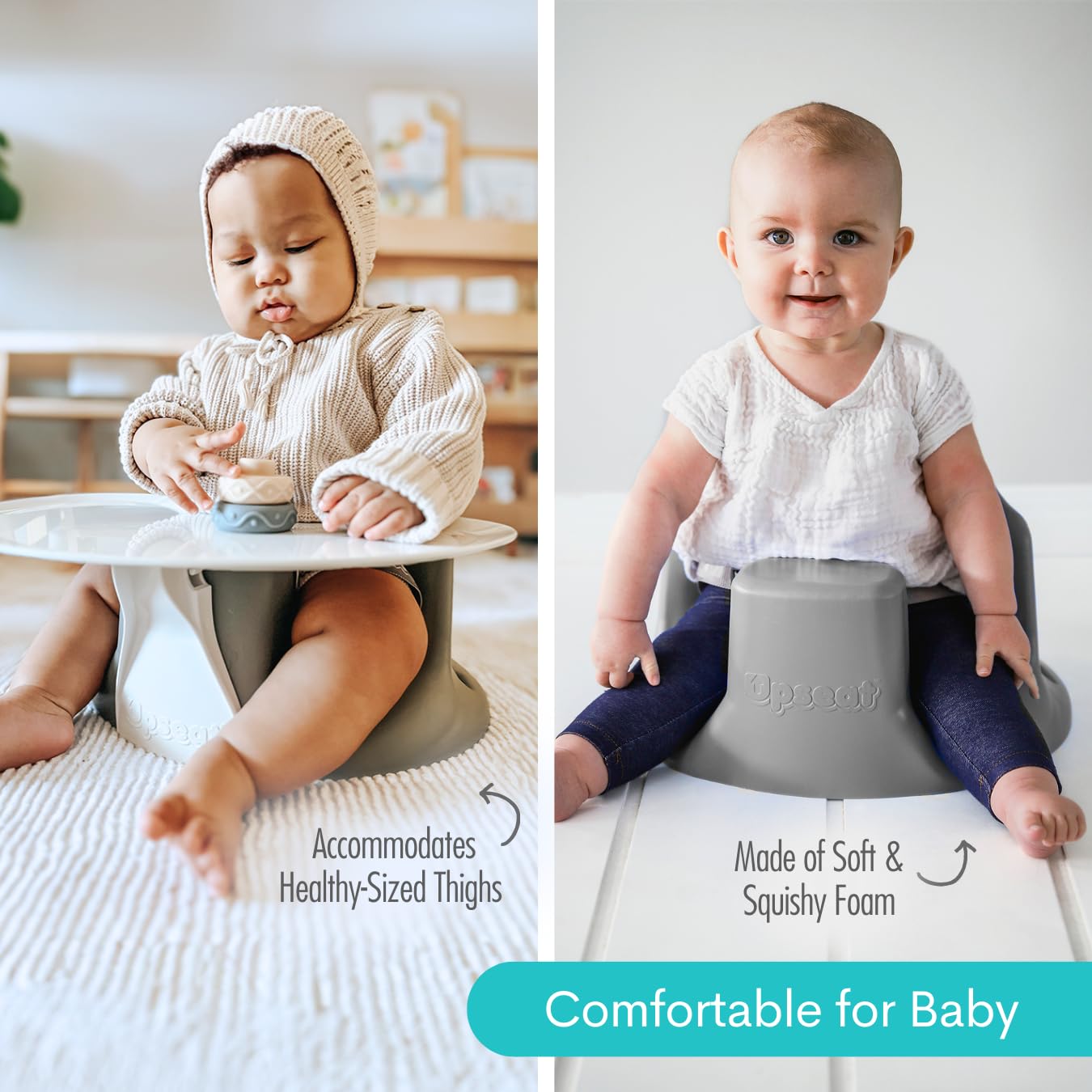 Upseat Ergonomic Baby Seat with Tray – Floor & Booster, 4–24 Months