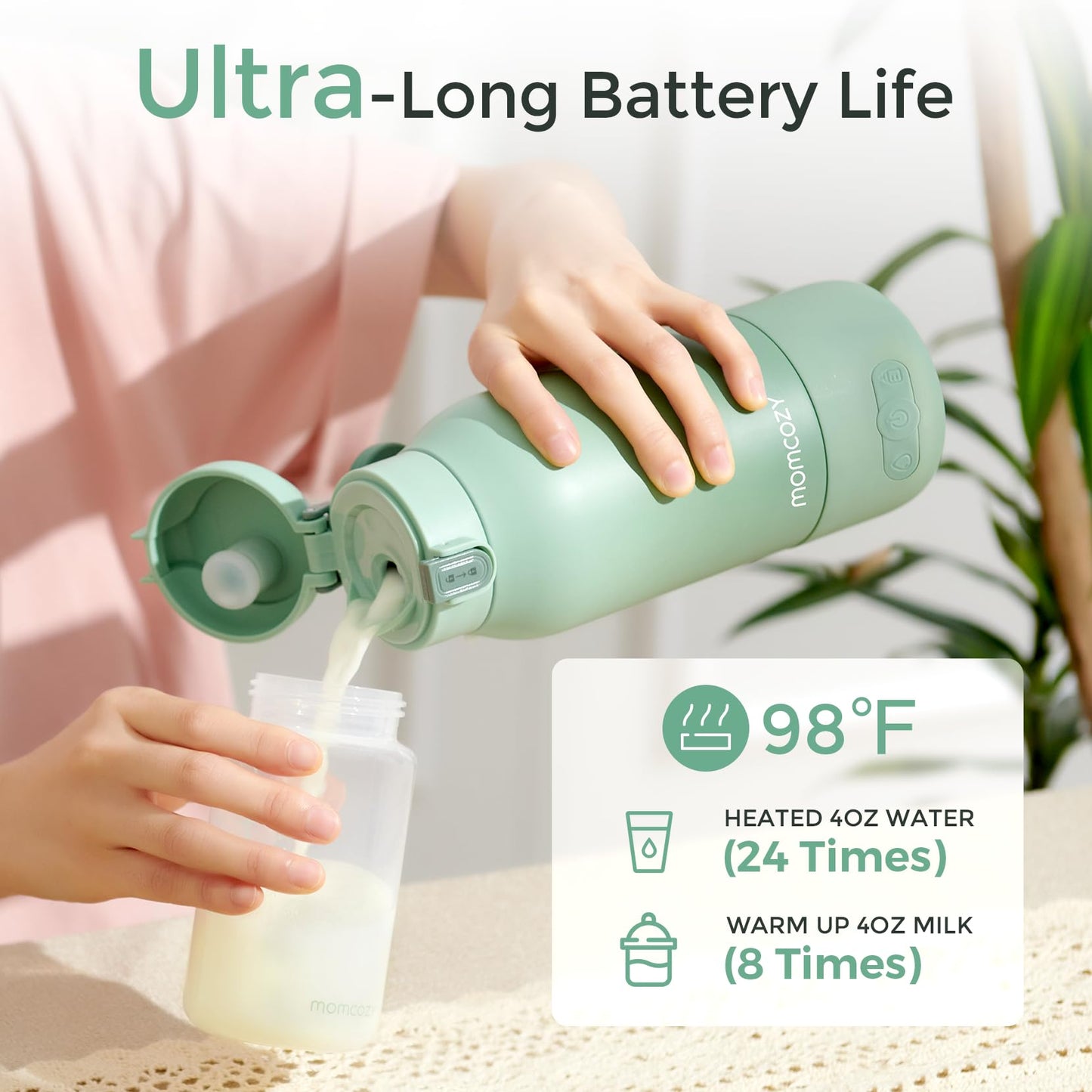 Momcozy Portable Milk Warmer with Dual Heating Modes – Travel-Friendly