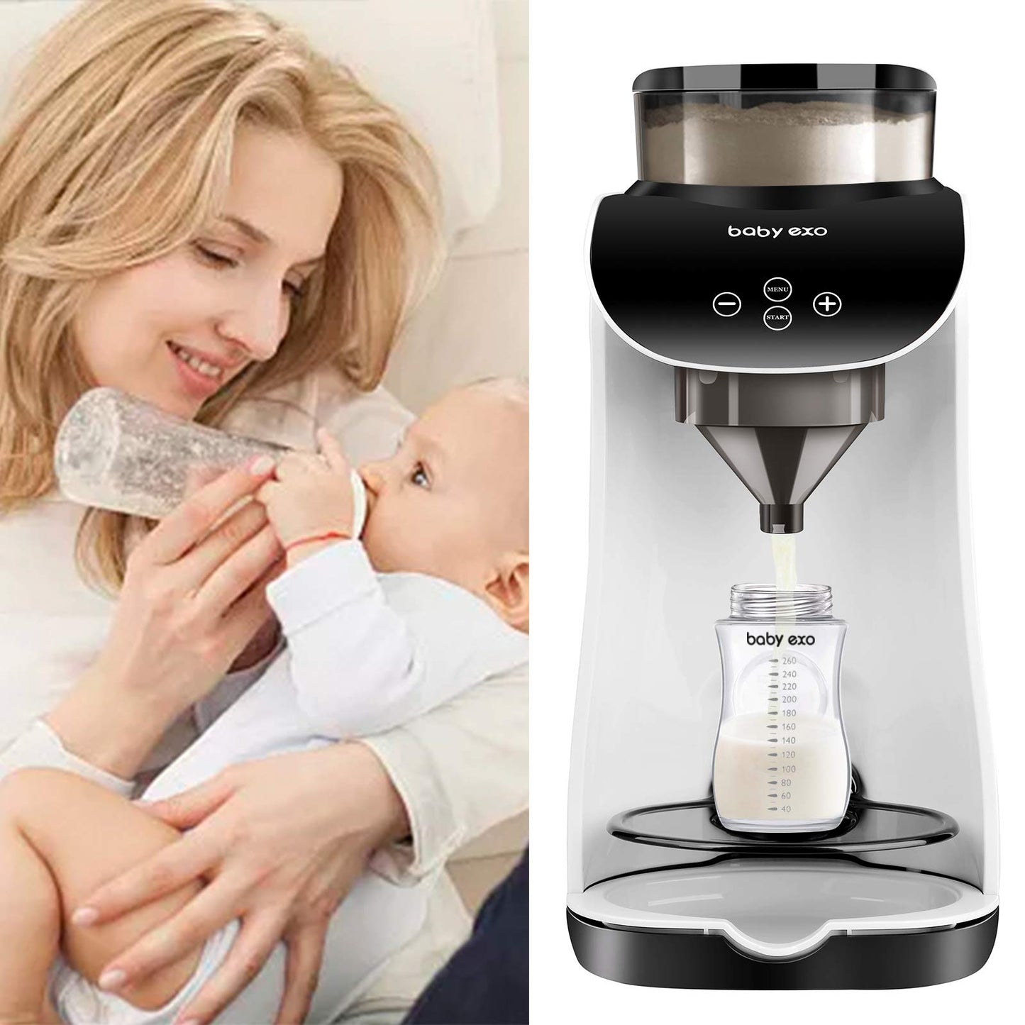 BabyEXO Automatic Formula Dispenser & Warmer – Electric Mixing Machine