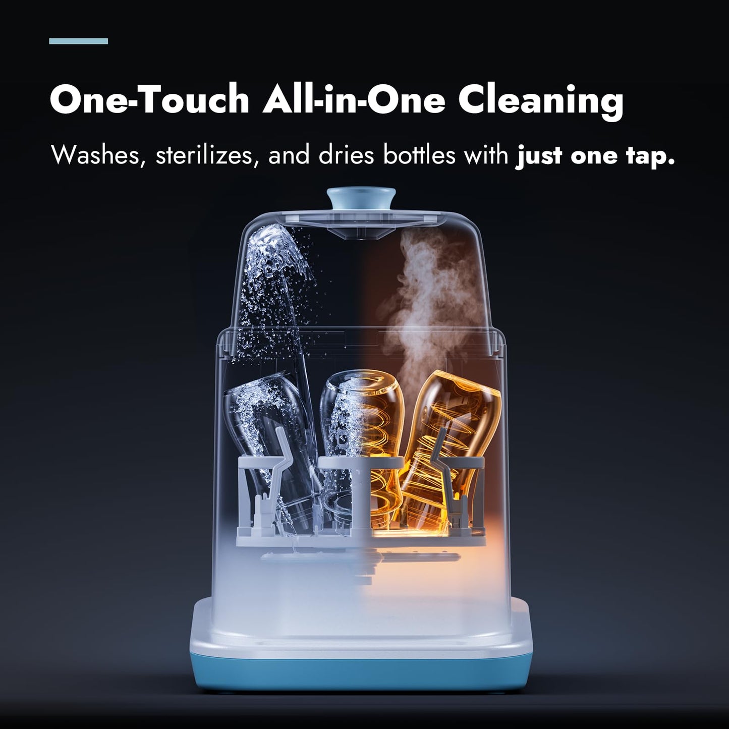 Papablic Bottle Washer Pro โ 4-in-1 Washer, Sterilizer & Dryer with Tablets