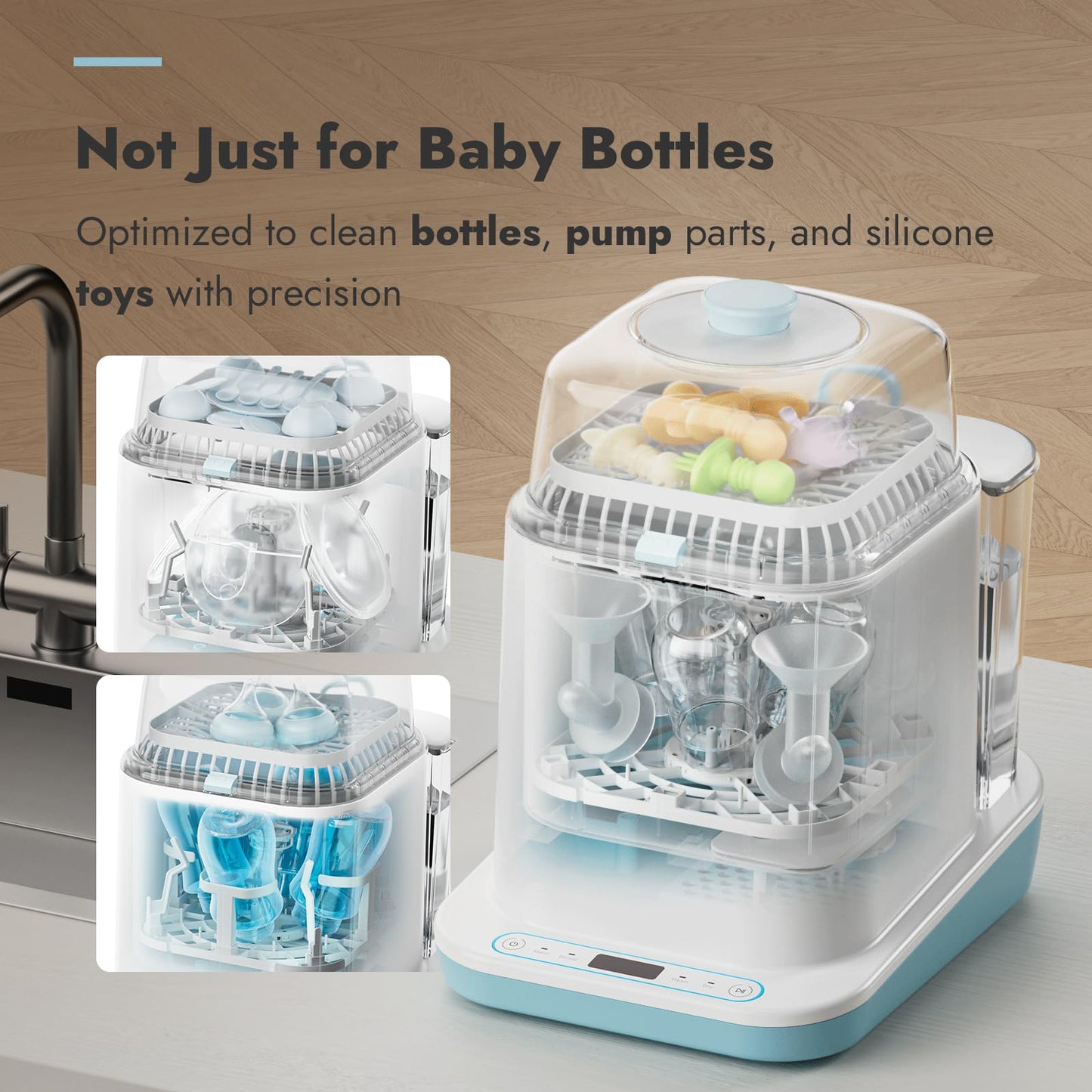 Papablic Bottle Washer Pro โ 4-in-1 Washer, Sterilizer & Dryer with Tablets