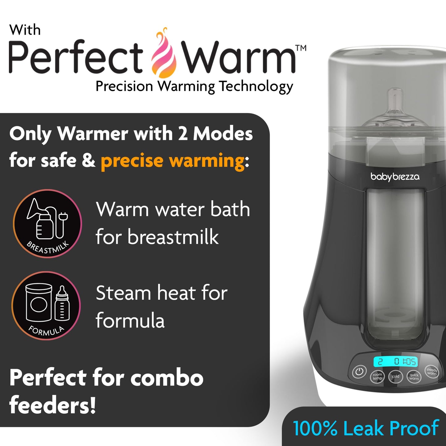Baby Brezza Fast Baby Bottle Warmer & Breastmilk Defroster – Universal Fit