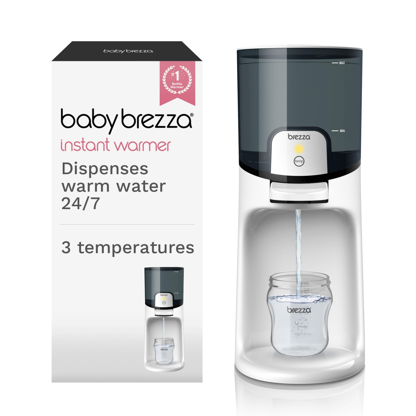 Baby Brezza Instant Bottle Water Warmer – 3 Temperature Settings