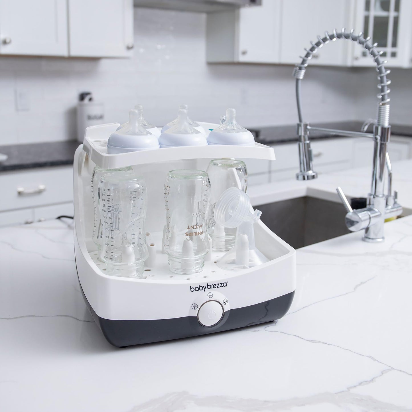Baby Brezza Superfast Bottle Sterilizer & Dryer – 10 Minute Steam Clean