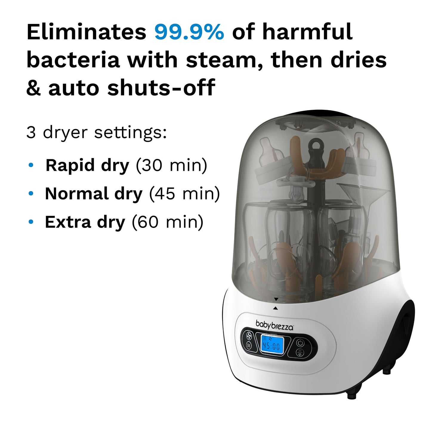 Baby Brezza Electric Bottle Sterilizer & Dryer – Universal Steam Sanitizer