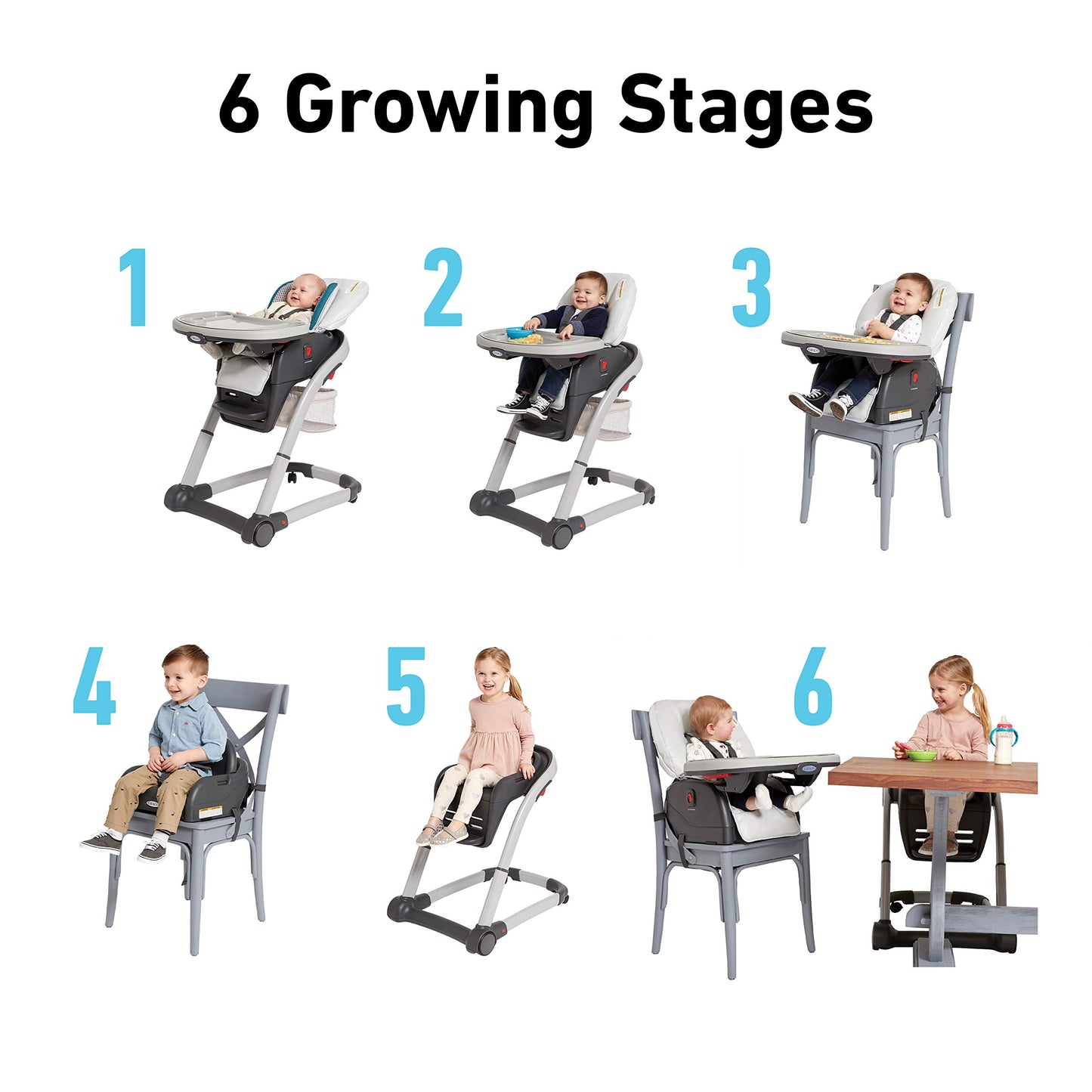 Graco Blossom 6-in-1 Convertible Baby High Chair – Redmond