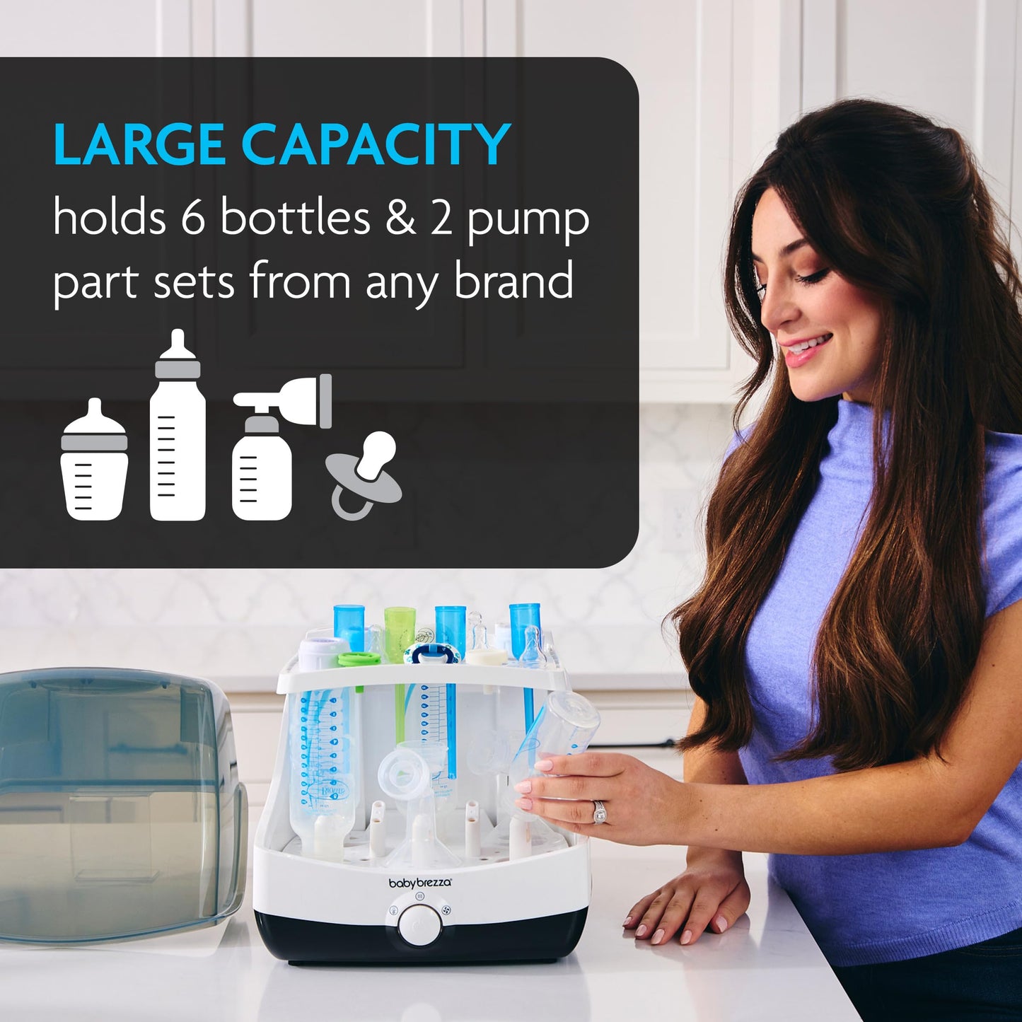 Baby Brezza Superfast Bottle Sterilizer & Dryer – 10 Minute Steam Clean