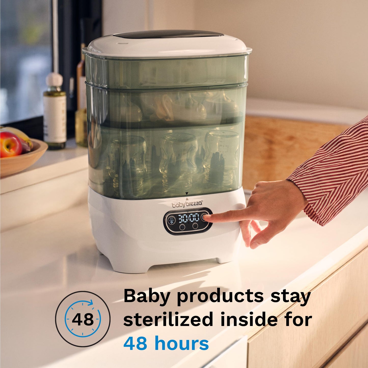 Baby Brezza Advanced Bottle Sterilizer & Dryer – Extra-Large Capacity