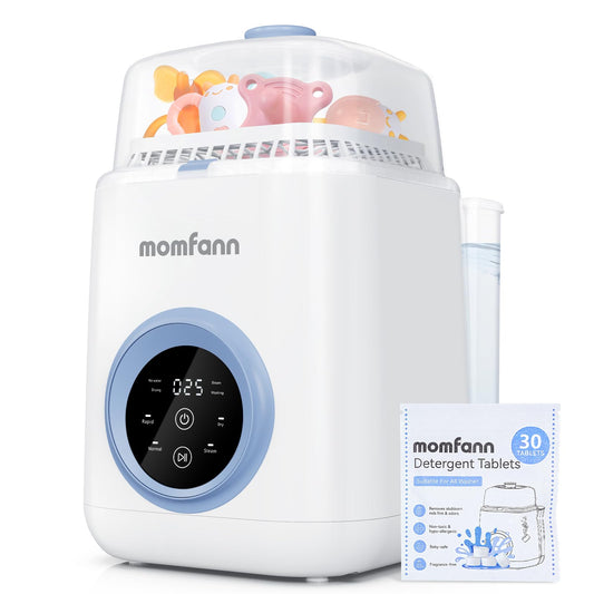 MOMFANN Baby Bottle Washer with Sterilizer & Dryer – Rapid 19 Min Clean