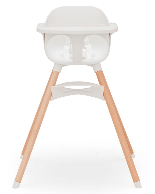Lalo 3-in-1 Convertible Baby High Chair with Tray – Coconut White