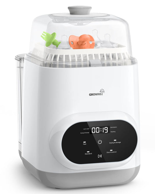 Grownsy EaseClean Bottle Washer Pro – Washer, Sterilizer & Dryer Combo