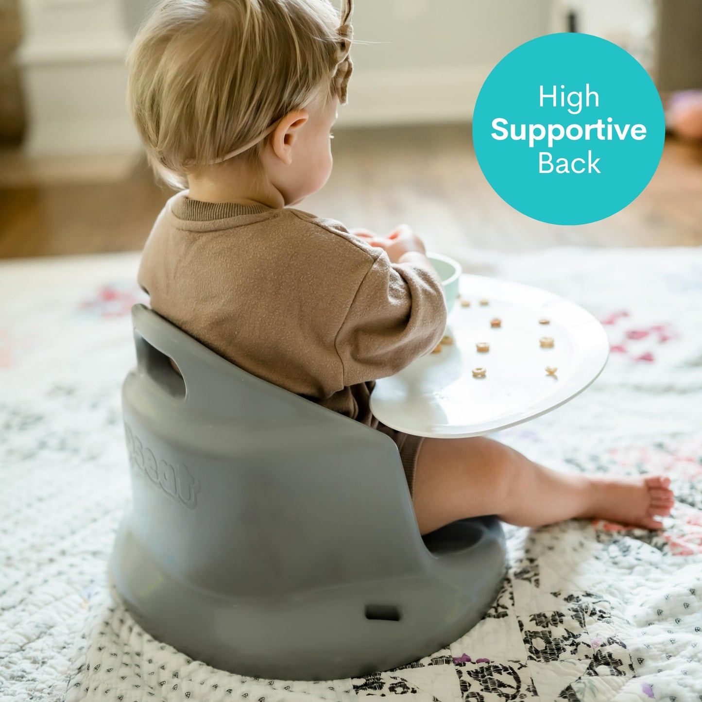 Upseat Ergonomic Baby Seat with Tray – Floor & Booster, 4–24 Months